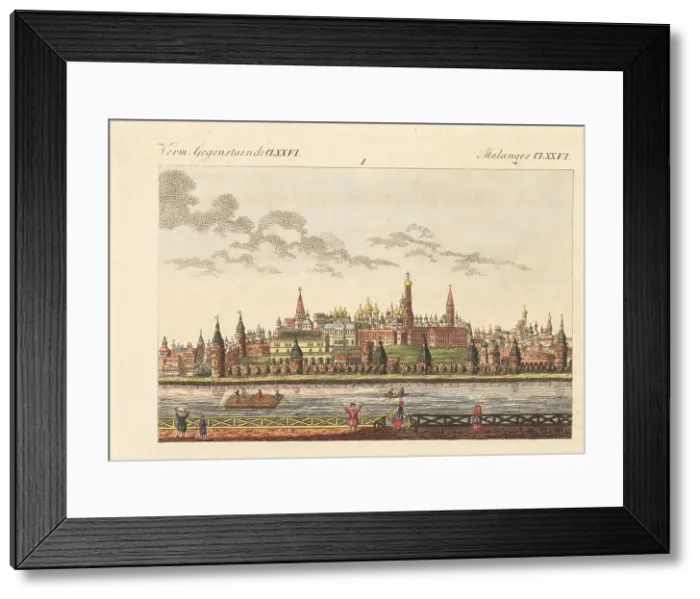 Framed Print : View of the Kremlin, Moscow, Russia, 1800s Framed Print : View of the Kremlin, Moscow, Russia, 1800s