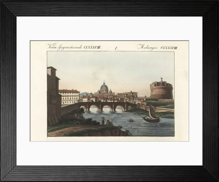 Framed Print : View of the Ponte and Castel Sant'Angelo, Rome Framed Print : View of the Ponte and Castel Sant'Angelo, Rome