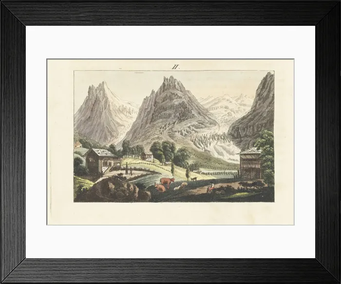 Framed Print : View of the Wetterhorn, Mettenberg and Eiger glaciers Framed Print : View of the Wetterhorn, Mettenberg and Eiger glaciers