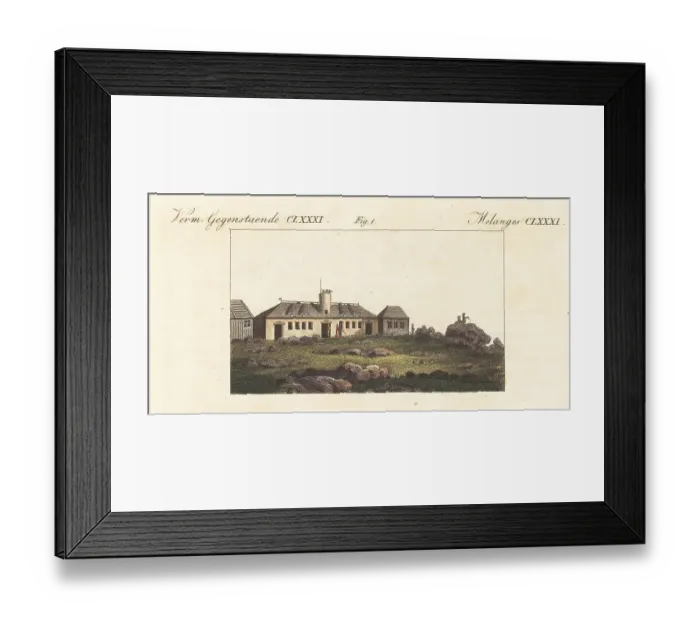 Framed Print : New house on the Bocken massif near Ilsestein, Germany, 1800s Framed Print : New house on the Bocken massif near Ilsestein, Germany, 1800s