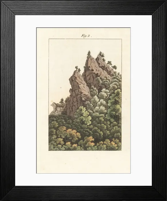 Framed Print : View of the Ilsestein granite outcrop, Germany