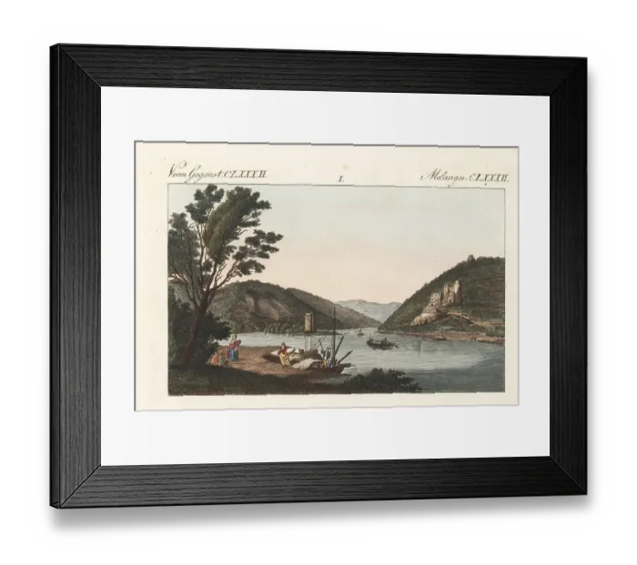 Framed Print : View of the Mouse Tower on the Rhine, Germany Framed Print : View of the Mouse Tower on the Rhine, Germany