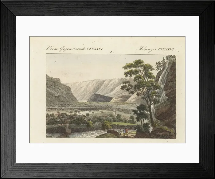 Framed Print : View of the Reichenbach waterfall, Bernese Alps, Switzerland Framed Print : View of the Reichenbach waterfall, Bernese Alps, Switzerland