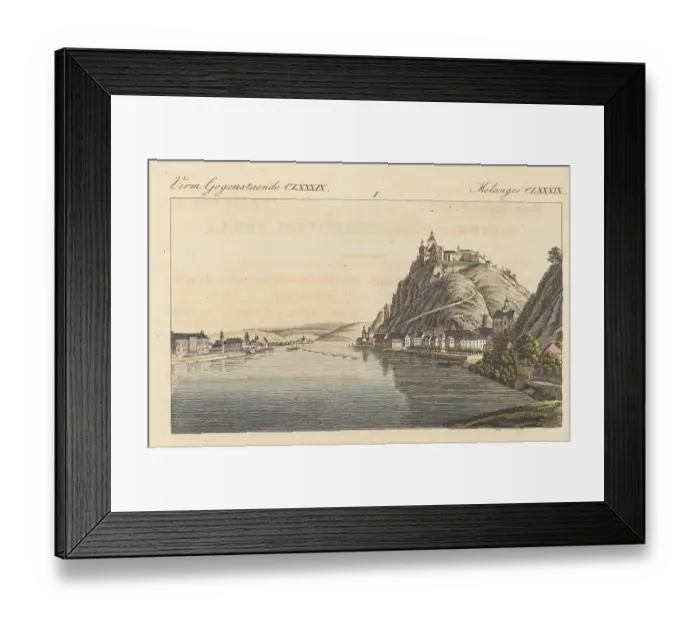 Framed Print : View of Ehrenbreitstein Fortress in Koblenz, 1800 Framed Print : View of Ehrenbreitstein Fortress in Koblenz, 1800