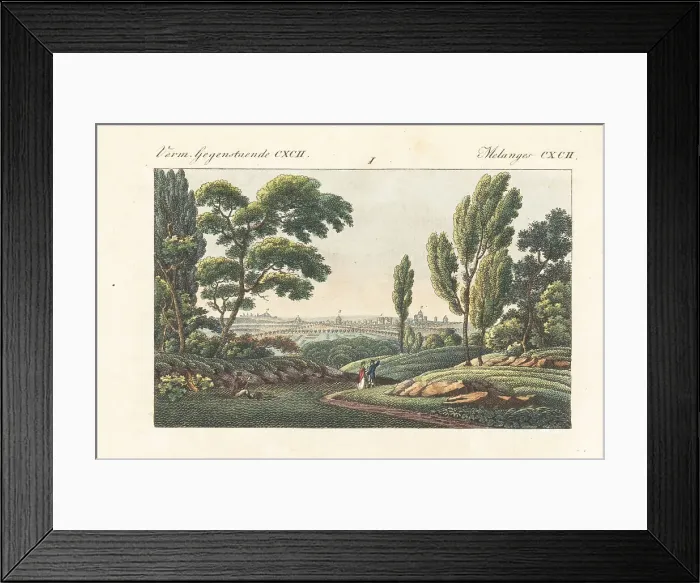 Framed Print : View of Paris, France, seen from the suburb of St. Cloud, 1800s Framed Print : View of Paris, France, seen from the suburb of St. Cloud, 1800s