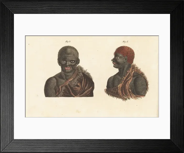 Framed Print : Aborigine people of Tasmania, 1807 Framed Print : Aborigine people of Tasmania, 1807