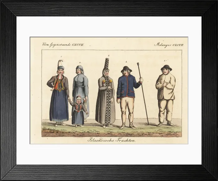 Framed Print : Costumes of Iceland, 1811 Framed Print : Costumes of Iceland, 1811