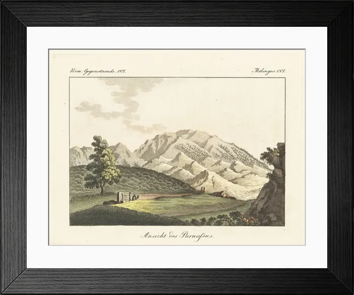 Framed Print : View of Mount Parnassus in Greece, 1815 Framed Print : View of Mount Parnassus in Greece, 1815