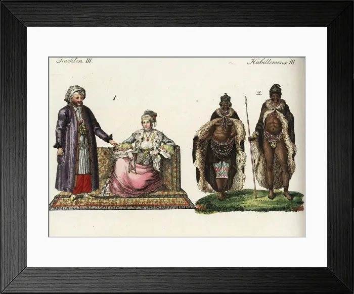 Framed Print : Costumes of the people of Africa, 18th century Framed Print : Costumes of the people of Africa, 18th century