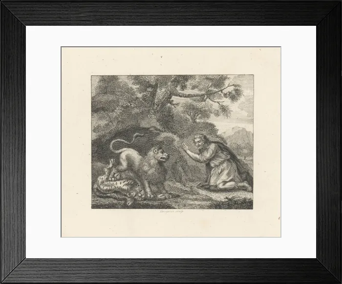 Framed Print : The Lion, the Tiger and the Traveller Framed Print : The Lion, the Tiger and the Traveller