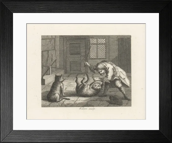 Framed Print : The Rat-Catcher and Cats Framed Print : The Rat-Catcher and Cats