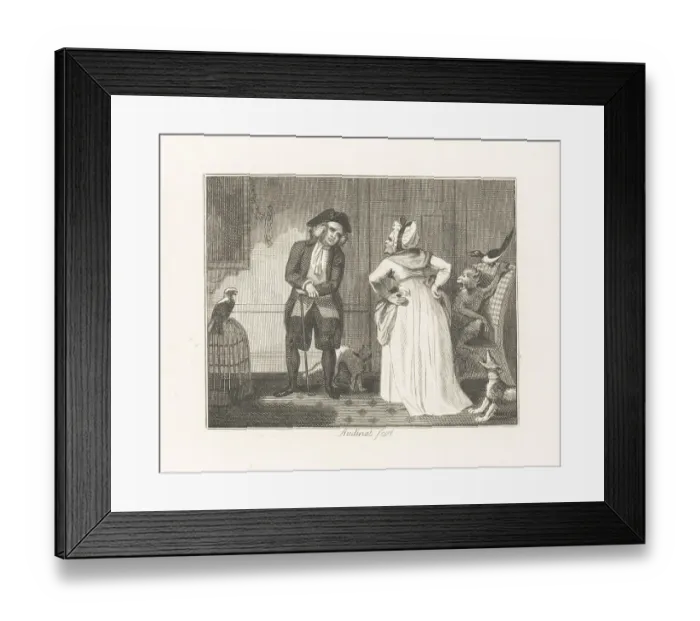 Framed Print : The Scold and the Parrot Framed Print : The Scold and the Parrot