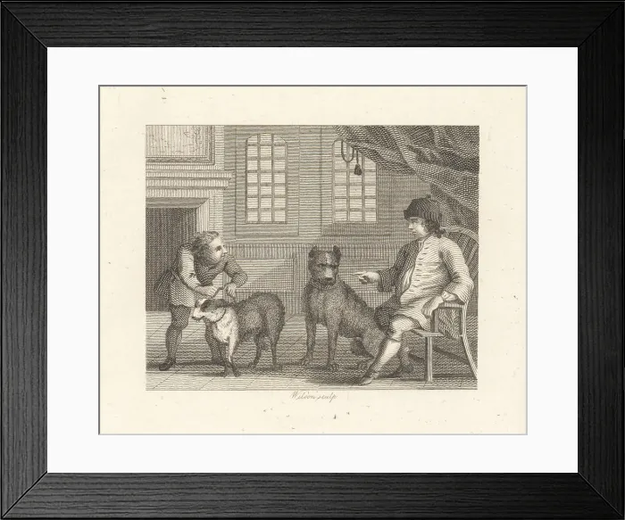 Framed Print : The Cur and the Mastiff Framed Print : The Cur and the Mastiff