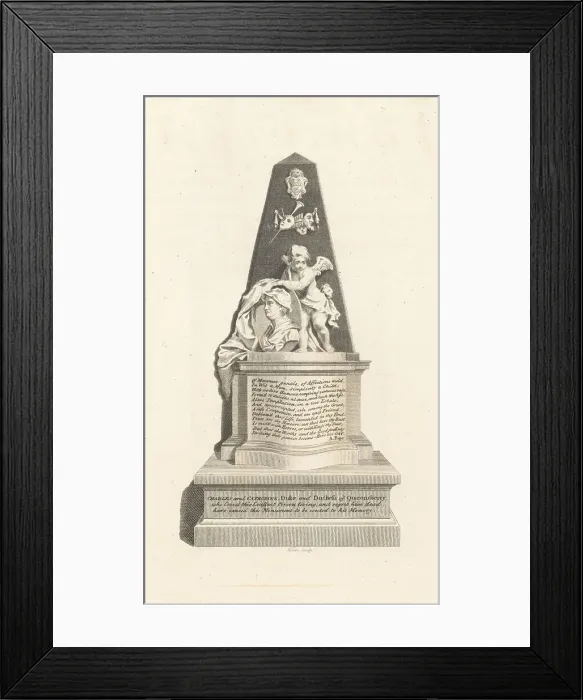 Framed Print : Memorial to the poet John Gay in Westminster Abbey Framed Print : Memorial to the poet John Gay in Westminster Abbey