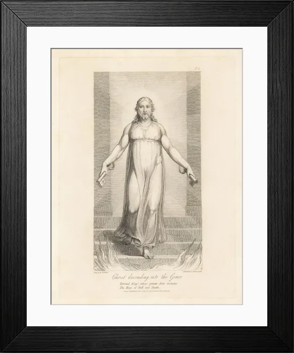 Framed Print : Christ descending into the Grave (Plate I) Framed Print : Christ descending into the Grave (Plate I)