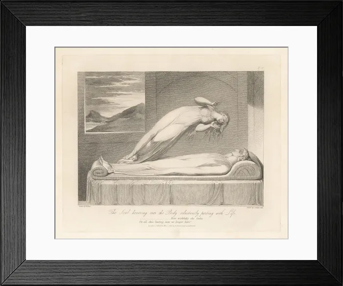 Framed Print : The Soul hovering over the Body reluctantly parting with Life Framed Print : The Soul hovering over the Body reluctantly parting with Life