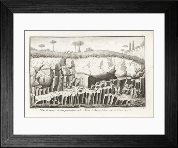 Framed Print : Gentlemen geologists and artist on Mount Vesuvius, 1812 Framed Print : Gentlemen geologists and artist on Mount Vesuvius, 1812