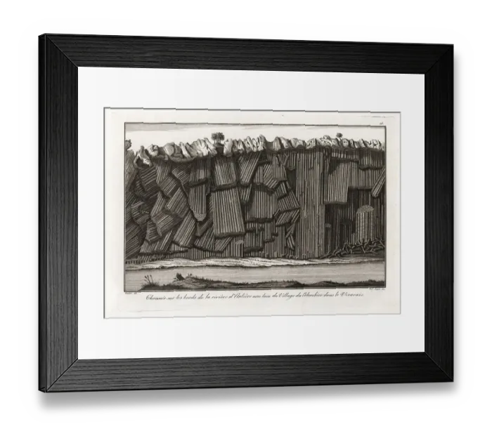 Framed Print : Causeway on the banks of the Auliere river near Colombier, Franc Framed Print : Causeway on the banks of the Auliere river near Colombier, Franc