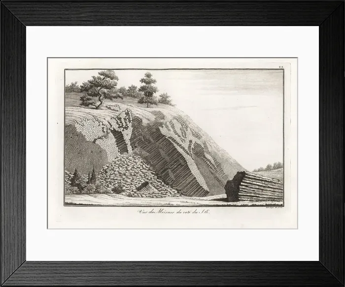 Framed Print : View of a basalt wall at Meisner, Hesse, Germany Framed Print : View of a basalt wall at Meisner, Hesse, Germany