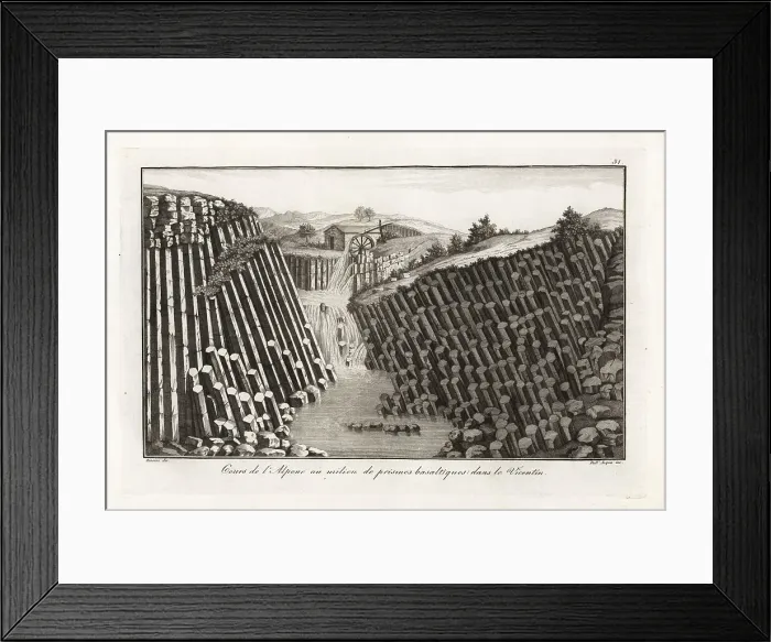 Framed Print : The course of the river Alpone in the Vicentin, Italy, 18th cent Framed Print : The course of the river Alpone in the Vicentin, Italy, 18th cent