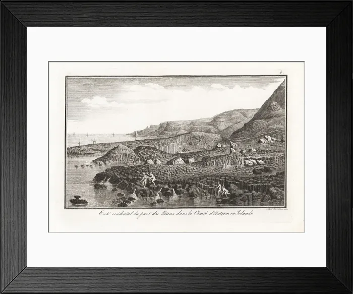 Framed Print : Geologists studying the western side of the Giant's Causeway, 18 Framed Print : Geologists studying the western side of the Giant's Causeway, 18