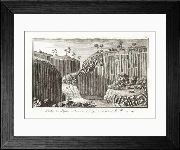 Framed Print : Waterfall between columnar basalt rocks at Regla, Mexico Framed Print : Waterfall between columnar basalt rocks at Regla, Mexico
