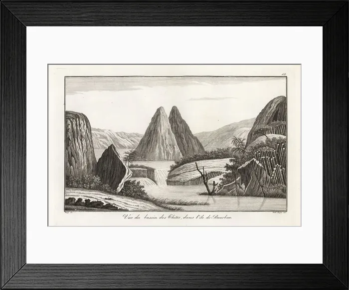 Framed Print : View of the Basin of Chites, Reunion Island, 1804 Framed Print : View of the Basin of Chites, Reunion Island, 1804