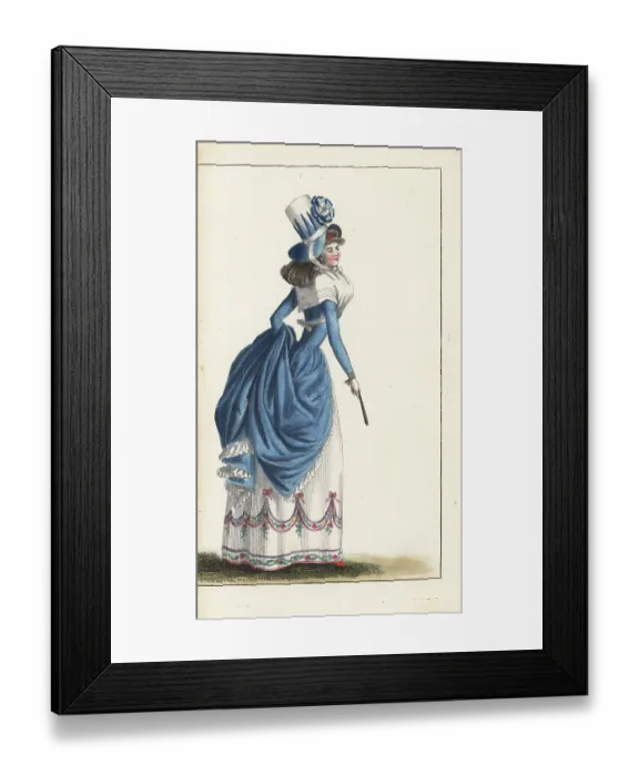 Framed Print : Fashionable French woman in the English style, 1790