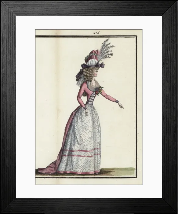 Framed Print : Fashionable woman in pleated bonnet, 1790 Framed Print : Fashionable woman in pleated bonnet, 1790