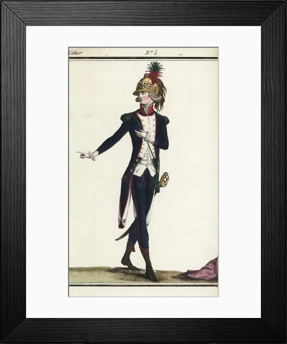 Framed Print : French chasseur in uniform, 1790 Framed Print : French chasseur in uniform, 1790