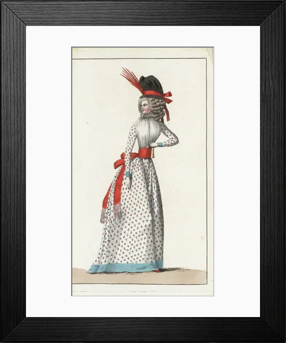 Framed Print : Woman in robe a la Constitution, 1790 Framed Print : Woman in robe a la Constitution, 1790