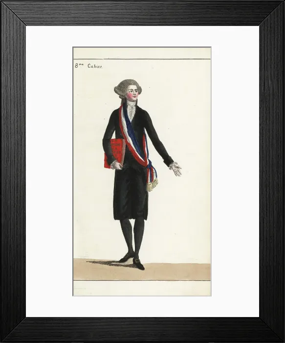 Framed Print : French Revolutionary mayor in ceremonial costume, 1790 Framed Print : French Revolutionary mayor in ceremonial costume, 1790