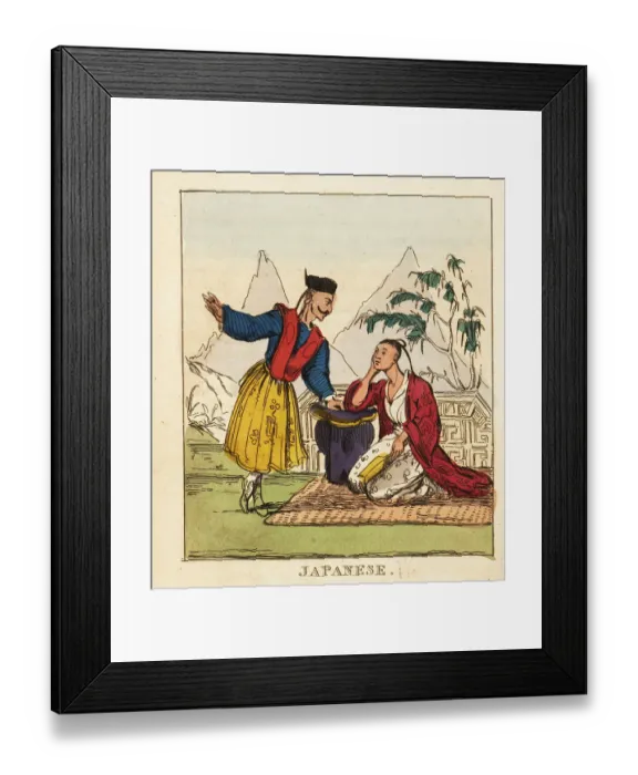 Framed Print : Japanese costume, 19th century Framed Print : Japanese costume, 19th century