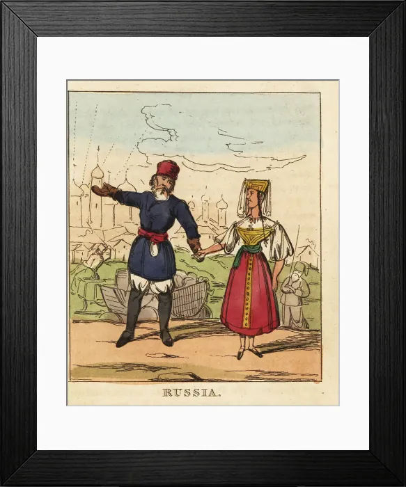 Framed Print : Costumes of Russia, 19th century Framed Print : Costumes of Russia, 19th century