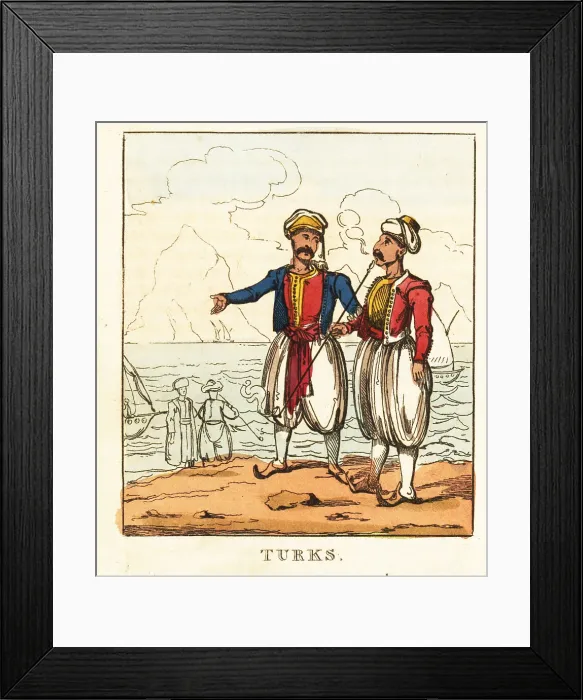 Framed Print : Costumes of Ottoman Turkey, 19th century Framed Print : Costumes of Ottoman Turkey, 19th century