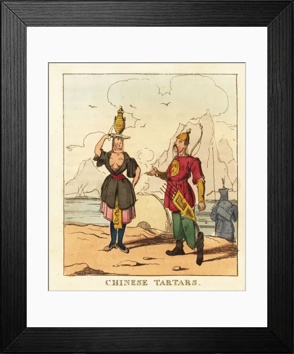 Framed Print : Costumes of Chinese Tatars, 19th century Framed Print : Costumes of Chinese Tatars, 19th century