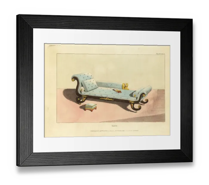 Framed Print : Grecian sofa, 1811 Framed Print : Grecian sofa, 1811