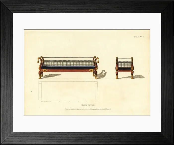 Framed Print : Banquette, 1810 Framed Print : Banquette, 1810