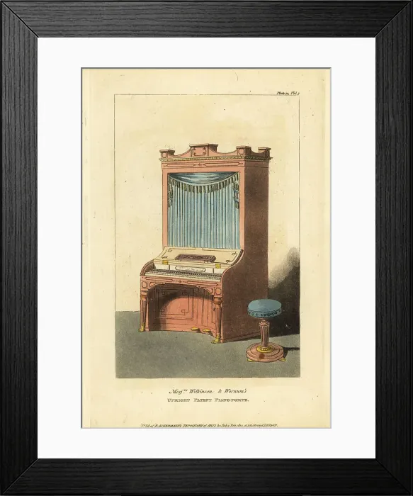 Framed Print : George Wilkinson and Robert Wornum's Upright Patent Piano-Fort