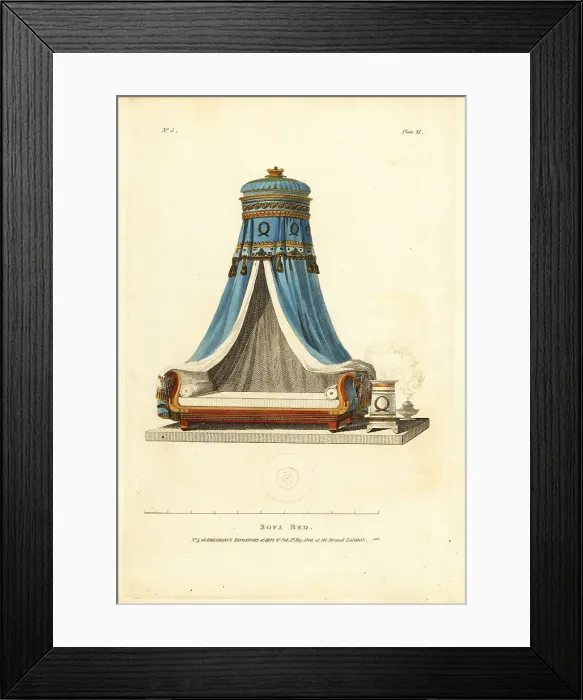 Framed Print : Sofa or French bed, 1809 Framed Print : Sofa or French bed, 1809