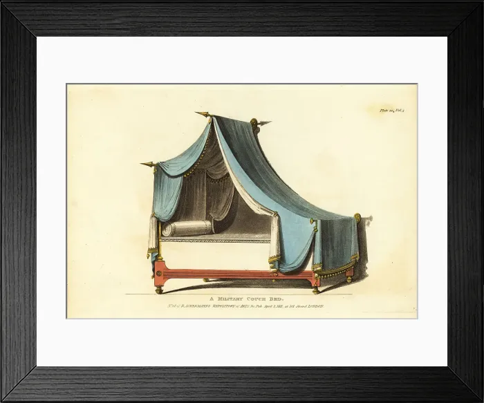 Framed Print : Military couch bed, 1811 Framed Print : Military couch bed, 1811