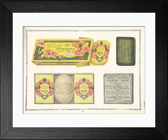 Framed Print : CPC brand cosmetics soaps from 1926 Framed Print : CPC brand cosmetics soaps from 1926