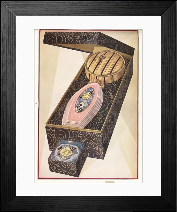 Framed Print : Gift box of Vernafleur brand cosmetics from CPC, 1927 Framed Print : Gift box of Vernafleur brand cosmetics from CPC, 1927
