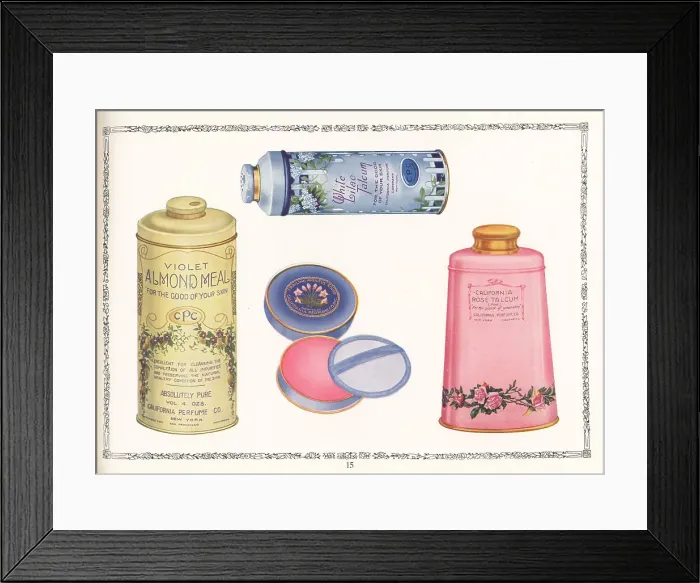 Framed Print : Brand cosmetics from CPC, 1927 Framed Print : Brand cosmetics from CPC, 1927