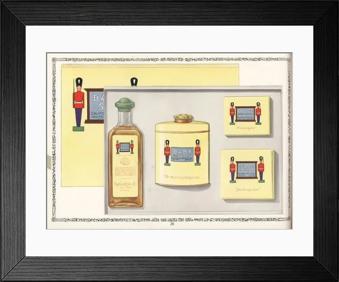 Framed Print : Gift set of Baby brand cosmetics from CPC, 1927 Framed Print : Gift set of Baby brand cosmetics from CPC, 1927