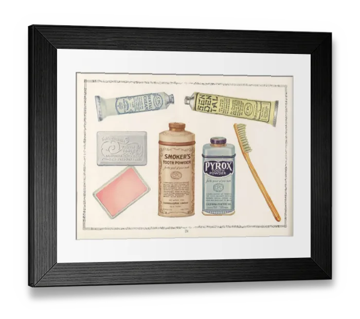 Framed Print : Dental products from CPC, 1927 Framed Print : Dental products from CPC, 1927