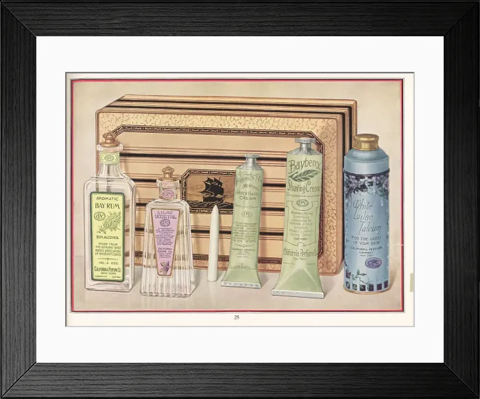 Framed Print : CPC cosmetics gift box for men, 1927 Framed Print : CPC cosmetics gift box for men, 1927