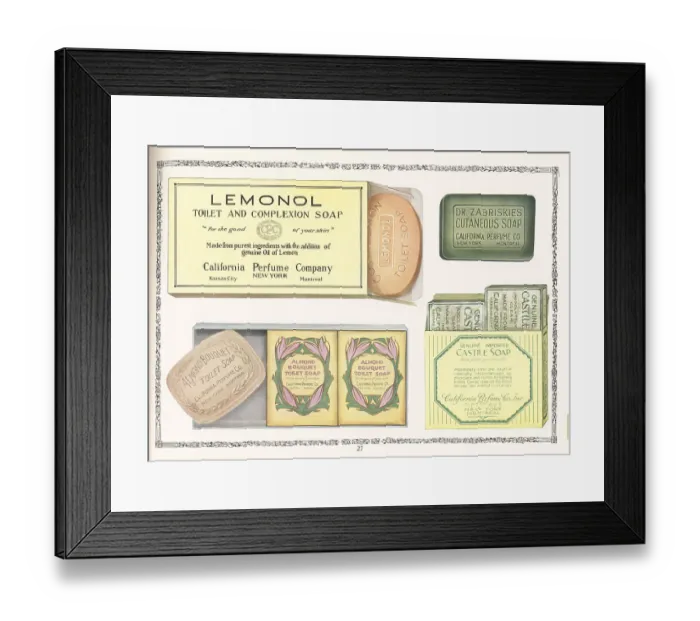 Framed Print : CPC cosmetics brand soaps, 1927 Framed Print : CPC cosmetics brand soaps, 1927