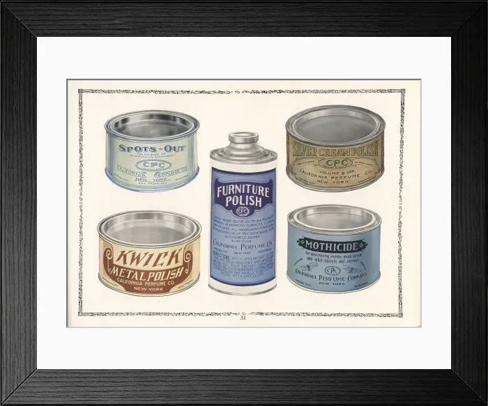 Framed Print : CPC brand cleaning products, 1927 Framed Print : CPC brand cleaning products, 1927