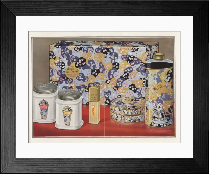 Framed Print : Quintette gift box of Vernafleur cosmetics, 1927 Framed Print : Quintette gift box of Vernafleur cosmetics, 1927